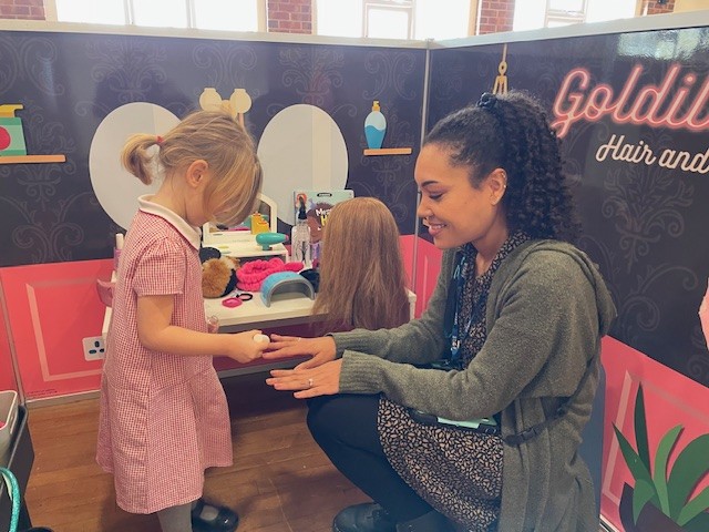 Miss Warner had a pamper session in the boutique